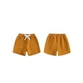 thumbnail image 3 of Yunliwuli Baby Boys Shorts, Elastic Waist Solid Casual Short Summer Bottoms with Pockets for Daily, 3 of 10