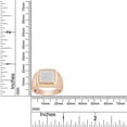 thumbnail image 4 of AFFY Two Tone Cluster Ring for Men, 0.10CT Natural Diamond 14K Rose Gold over Silver-13, 4 of 5