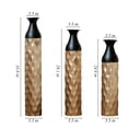 thumbnail image 5 of YIQMI Black Gold 3D Hex Floor Vase Set of 3 Metal Tall Vases 34/29/25 in for Dried Protea, Faux Anthurium, Thanksgiving, Christmas, Housewarming, 5 of 8