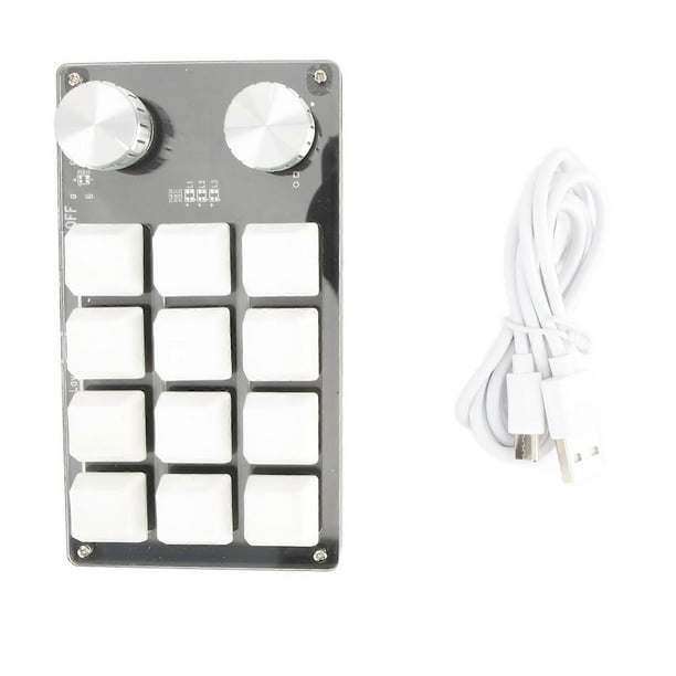 Clavier mécanique macro à une main, 12 touches, multifonction, programmable, pour bureau, jeux, laboratoire