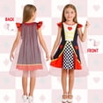 thumbnail image 2 of Benylion Princess Dress for Girls With Cape Queen of Hearts Halloween Costume Toddler Kids Princess Dresses Birthday Fancy Party Cosplay Outfit for 2-3 Years, 2 of 6