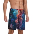 thumbnail image 5 of KLL Colorful Jellyfish Abstract for Men's 1-Pack Shorts,Sleep Pajama Shorts for Men Soft Pj Shorts Men's Pajama Bottoms Sleepwear -3X-Large, 5 of 7