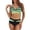 Green, variant on Women's Swimwear Two Piece Swimwear Women's Boho Print Bikini Set High Waisted Swimsuit Print Set Swimsuit Tube Top Filled Bra Swimwear Beachwear