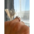 thumbnail image 5 of ESTE ORIGIN 3CT Oval Moissanite Solitaire Engagement Ring with Accent Stones & Hidden Halo in 10K White Gold, available in US 9.5., 5 of 8