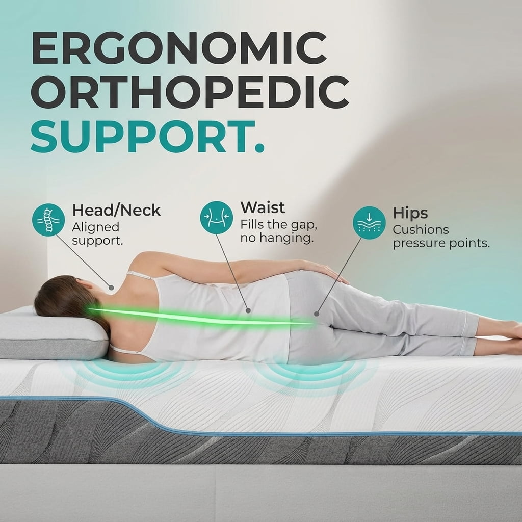 Extra Firm Flippable Mattress Queen Size, 10 Inch Medium - Extra Firm Dual Sided Gel Memory Foam Mattress for Back Pain Relief, CertiPUR-US