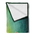 thumbnail image 2 of Mushroom Soft Flannel Fleece Blanket, Dark Forest with Mushrooms Adventure Misty Mysterious Wizard Witch Magic, Cozy Plush for Indoor and Outdoor Use, 50" x 60", Sea Green Red Cream, by Ambesonne, 2 of 5
