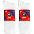 thumbnail image 5 of 4 Pairs of Extra Wide Diabetic Socks, Mid/Over-the-Calf Medical Swollen Feet Socks (White, 10-16), 5 of 5