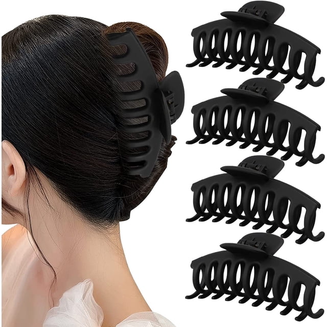 Pieces Pinza para el Cabello, Pinza para el Cabello Negra, Pinzas para el Cabello para Mujer, Accesorios para Peinar el Cabello con Pinza Antideslizante, para Mujeres y niñas