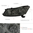 thumbnail image 3 of DNA Motoring For 08-12 Honda Accord Sedan JDM Smoked Clear Corner Headlight Lamps Pair, 3 of 5
