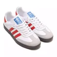 thumbnail image 1 of Ad-id-as Samba OG White Sneakers Red 3-Stripes Classic Originals Trainers Men Size, 1 of 6