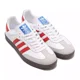 thumbnail image 1 of Adi-das Samba OG White Sneakers Red 3-Stripes Classic Originals Trainers Men Size, 1 of 6