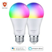 XODO 2-Pack Smart WiFi Light Bulb, Multi Color Changing LED, App Controlled