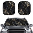 thumbnail image 2 of Chririnla Novelty Windshield Sun Shade for Car Window Black Marble Print Foldable Automotive Front Window Sunshade Protector Heat Reflector, Keep Your Vehicle Cool Universal for Auto Truck SUV, 2 of 7