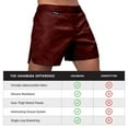 thumbnail image 5 of Hayabusa Hexagon Mid-Thigh Fight Short - Burgundy, Small, 5 of 6