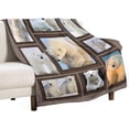 thumbnail image 2 of Polar Bear Blanket Cute Funny Bear Winter Throw Blankets for Couch Sofa Bed Stuff Decor Soft Cozy Fleece Plush Warm Flannel Bedding Blanket Gifts for Baby Boys Girls Kids Women Adults Lover 60"x80", 2 of 6