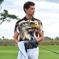 thumbnail image 3 of Fotbe Retro American Eagle A Camiseta Polo de Golf para Hombre con Estampado – Camisa Deportiva Transpirable con Cuello Abotonado-3X-Large, 3 of 6