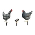 thumbnail image 4 of Estatuas de Pollo, Estacas de Jardín, Figuras de Pollo, Adornos de Suelo, Esculturas de Animales de Arte de Patio para Decoración de Caminos, 3 Piezas, 4 of 9