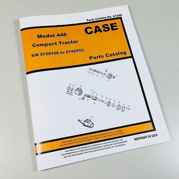 Case 446 Compact Tractor Parts Manual Catalog