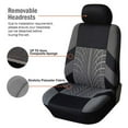 thumbnail image 4 of Juego de fundas de asiento de coche Ajuste universal La mayoría de las fundas de coches con detalle de pista de neumático Estilo Protector de Ventana automotriz 2 fundas para asientos delanteros Sidaley VI3173-01, 4 of 6