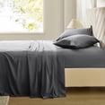 thumbnail image 6 of 3 Pcs Cooling Bed Sheets Set with 16" Deep Pocket, Luxury Soft Twin Sheets, Gray, 6 of 9