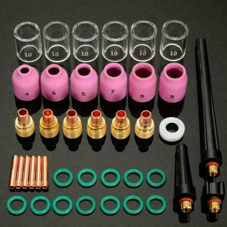 

BAMILL 40pcs TIG Welding Torch Collet Gas Lens Glass Cup Kit for WP-9/20/25