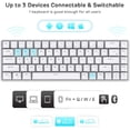 thumbnail image 3 of RK68 Wireless Hot Swappable 65% Mechanical Keyboard, 68 Keys Compact BT5.0 Gaming Keyboard with Stand-Alone Arrow/Control Keys, Quiet Red Switch, 3 of 8