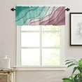 thumbnail image 3 of Ombre Abstract Geometric Valance Curtains, 54"W x 18"L, Rod Pocket, Modern, Contemporary, Green, Red, Bedroom, Living Room, Kitchen, Bathroom, 3 of 6
