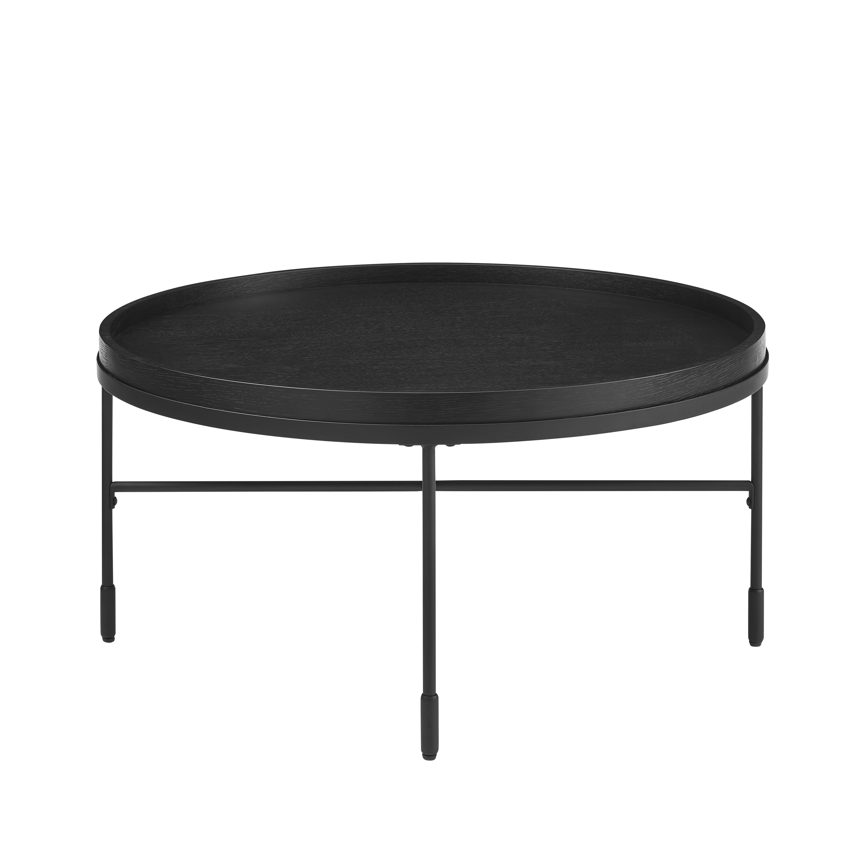 Linon Soloman Wood Metal Coffee Table Black