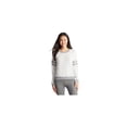 thumbnail image 1 of Suéter de pijama de Manga larga a rayas Aeropostale para mujer blanco roto extra pequeño, 1 of 2
