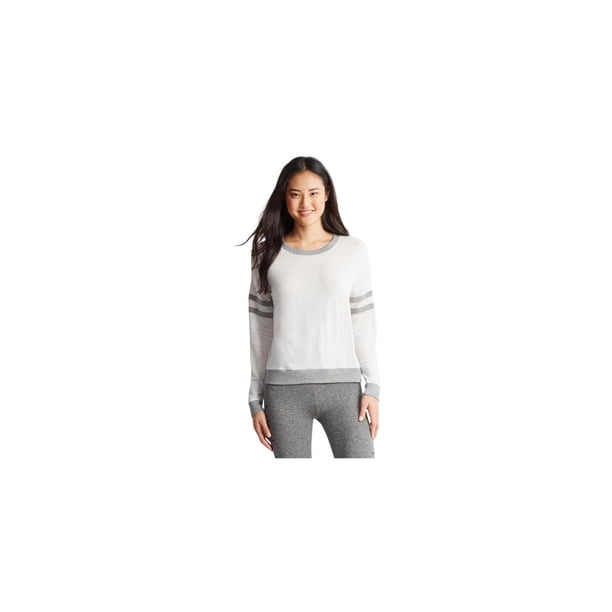 Suéter de pijama de Manga larga a rayas Aeropostale para mujer blanco roto extra pequeño