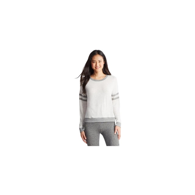 Suéter de pijama de Manga larga a rayas Aeropostale para mujer blanco roto extra pequeño