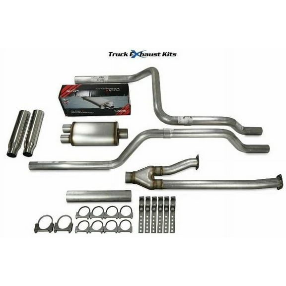 Toyota Tundra 14-21 2.5" Direct Fit Dual Exhaust Kit Flow II Rear Rolled Tip