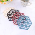 thumbnail image 4 of 4pcs Coasters Placemat Polygon Coasters Heat Insulation Cup Mat Silicone Heat Insulation Pad (Triangle), 4 of 8