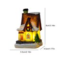 thumbnail image 2 of Decoración De Escena Iluminada Adornos en miniatura de la casa de Navidad Favores de fiesta con pilas (F), 2 of 5