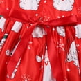 thumbnail image 7 of Girls Christmas Princess Dress Santa Claus Print Ruffle Tutu Party Dress, 7 of 7