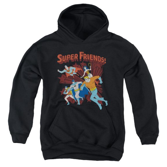 Dc - Super Running - Youth Hooded Sweatshirt - Small
