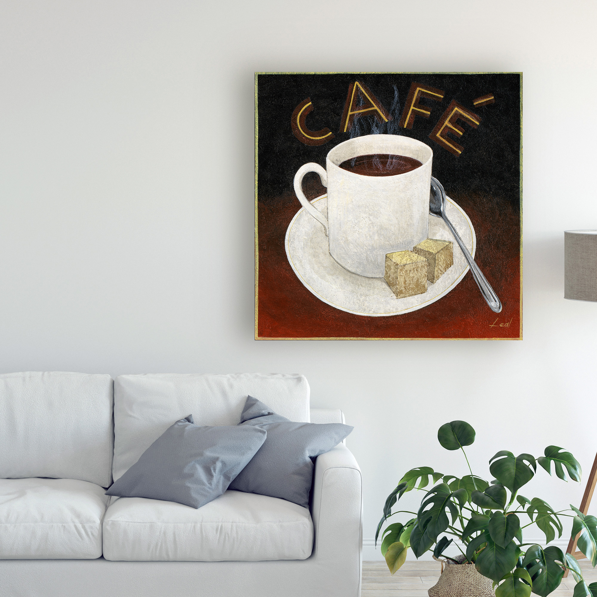 Trademark Fine Art 'Café Coffee Steam' Canvas Art by Pablo Esteban