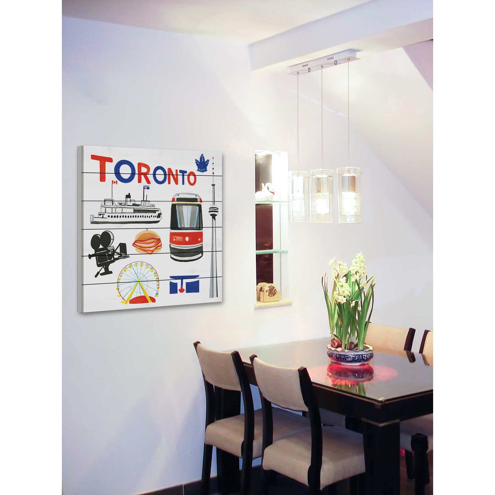 Marmont Hill 'Toronto Motif' by Molly Rosner Painting Print on White Wood