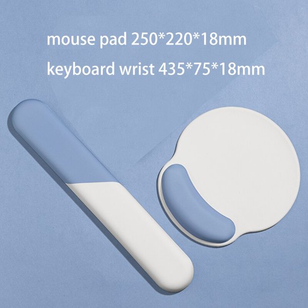 Alfombrilla de ratón con teclado, juego de reposamuñecas, antideslizante, ergonómica, de silicona, soporte de mano, 3D, para oficina, trabajo, juego, portátil LIUWENJING unisex