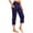 Navy, variant on Women's Lightweight Yoga Pants Loose Fit Soft Comfortable Trousers with Pockets for Sports Casual Wear Stretchy High Waisted Workout Leggings