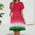 thumbnail image 2 of Watermelon Lovers Sundress Short Sleeve Dress Summer Women Clothes Dress for Women Dresses, 2 of 7