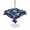 Blue, variant on Outdoor Tablecloth with Umbrella Hole for Patio/Picnic/Party/Camping, Navy Blue Dinosaur Waterproof Table Cloth Square Cover Washable, Stars Palm Trees Mountain Modern Art (54"x 54")