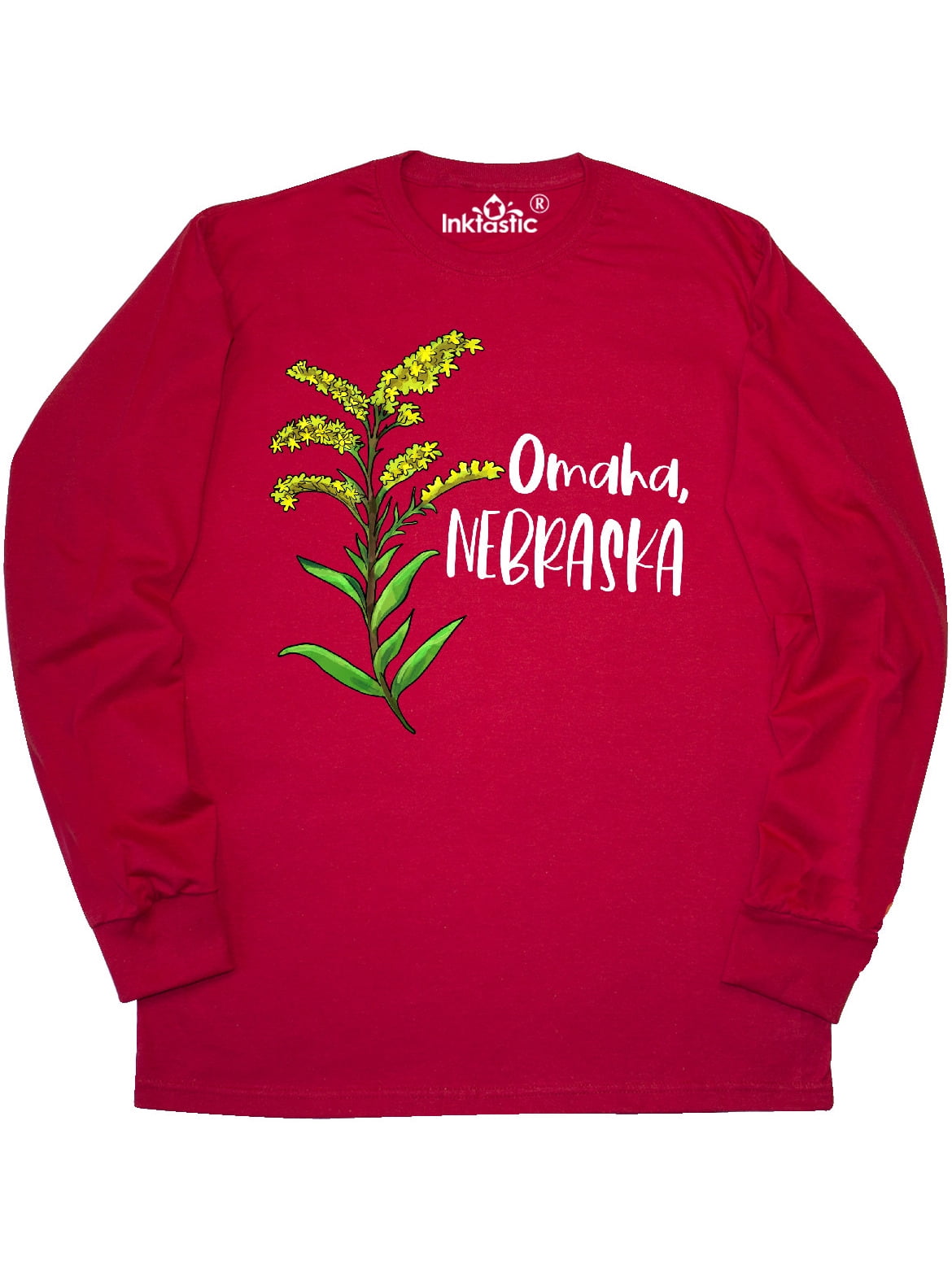 Inktastic Omaha, Nebraska Goldenrod Flower Long Sleeve TShirt