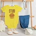 thumbnail image 3 of Stud Muffin Funny Handsome Fella Bodysuit Jumper Boys Infant Baby Brisco Brands 12M, 3 of 6