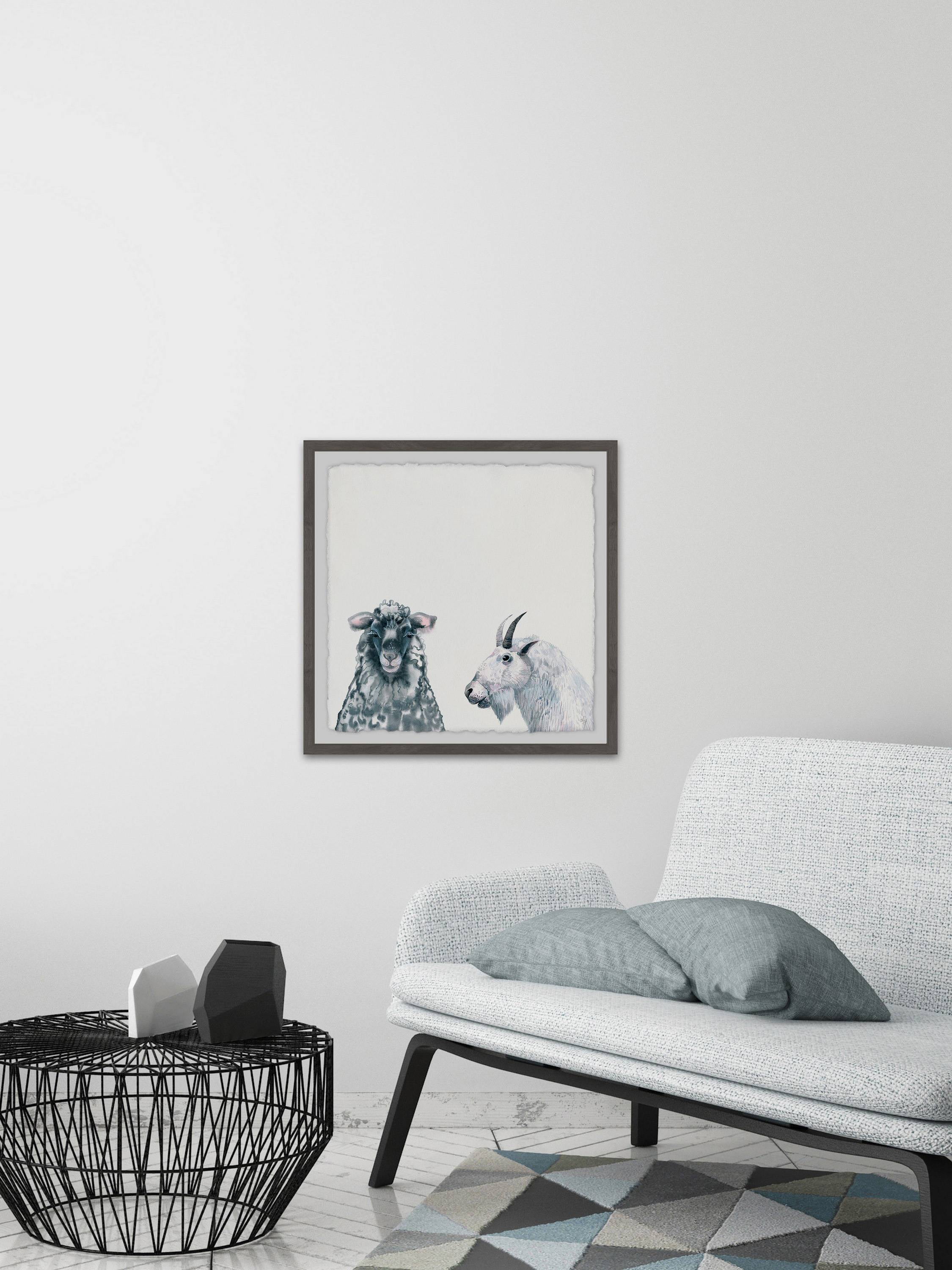Black and White Duo Framed Painting Print