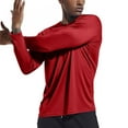 thumbnail image 5 of BRDFRL Swim Shirt Men UPF 50 Long Sleeve Sun Protection Shirts UV Shirts Cooling Shirts for Men Workout Shirts Hiking Athletic Tee Tops T-Shirts Rash Guard High Visibility Shirts for Men Red XL, 5 of 6