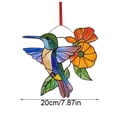 thumbnail image 2 of Stained Glass Window Hanging Hummingbird 20Cm Window Décor with Chain for Home, 2 of 6