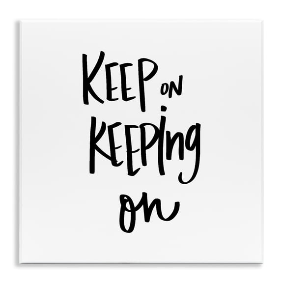 Stupell Industries Cottage Keep on Keeping On Quote Wall Plaque Art, 12 x 12, by SD Graphics Studio