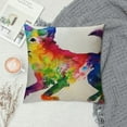 thumbnail image 2 of Nawypu  Watercolor Dog Husky Cushion Covers Husky Colorful Dog Silhouette Pillow Cover Case Gift for Dog Mom Pillows Nursery Decor Modern Linen Throw Pillow for Sofa Chair Car, 2 of 5