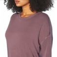 thumbnail image 4 of Three Dots Women's Speckled Soft Tunic Sweatshirt, Purple, Large, 4 of 4